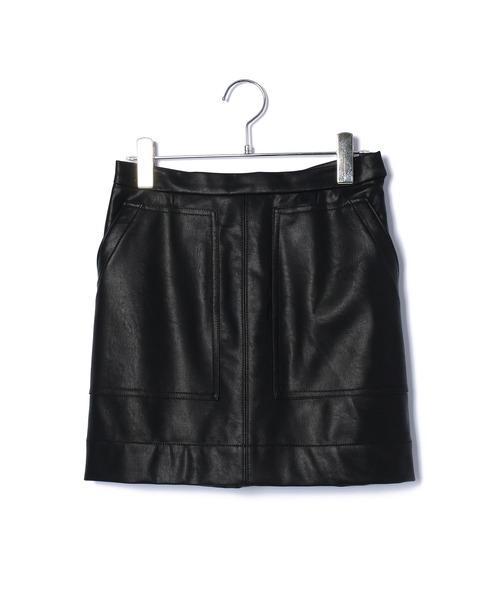 VIS（ビス）の「ヴィンテージライク合皮ミニスカート（スカート・レディース・ブラック/ダークブラウン/ピンク・S/M）」の8枚目の写真