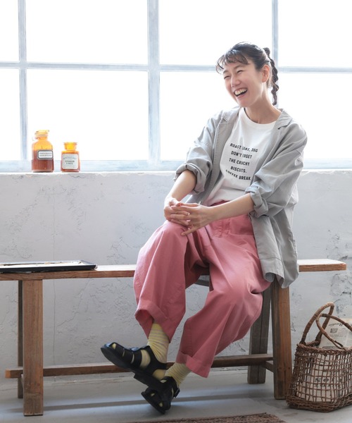 soulberry(ソウルベリー)の「さりげなく覗く、素敵なTシャツ。(Tシャツ/カットソー・レディース・オフホワイト・M/5L/4L/3L/LL/L)」の19枚目の写真