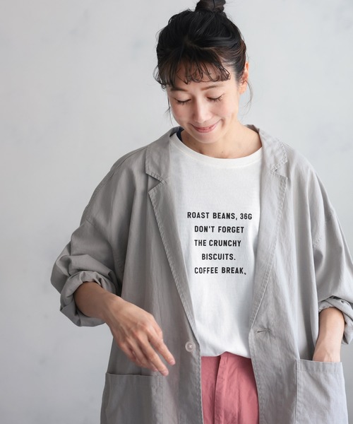 soulberry(ソウルベリー)の「さりげなく覗く、素敵なTシャツ。(Tシャツ/カットソー・レディース・オフホワイト・M/5L/4L/3L/LL/L)」の8枚目の写真