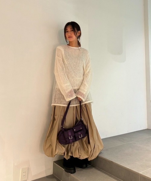 パプリカ❣️emmi エミボリュームバルーンスカート eco タックボリュームバルーンスカート(ロングスカート