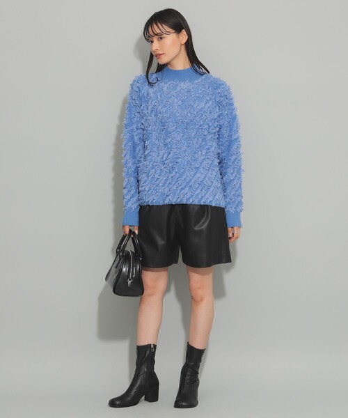 Ray BEAMS（レイビームス）の「フェイクレザー ショートパンツ（その他パンツ・レディース・ブラック・1/0）」の8枚目の写真