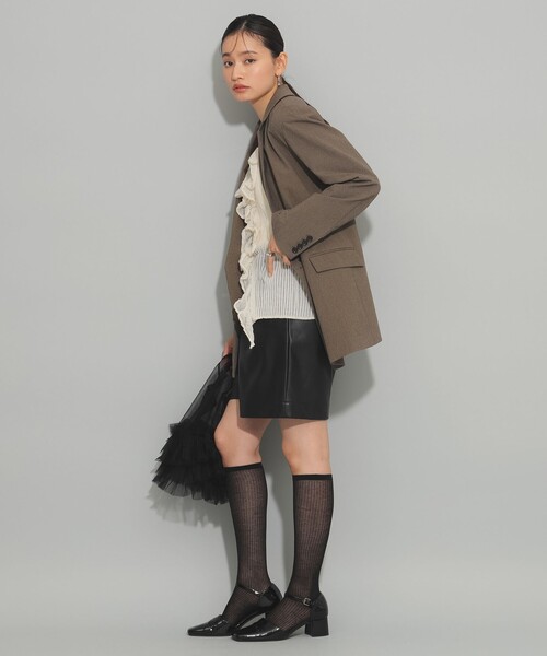 Ray BEAMS（レイビームス）の「フェイクレザー ショートパンツ（その他パンツ・レディース・ブラック・1/0）」の12枚目の写真