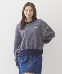 OVERLOCK STICHED SWEAT TOP