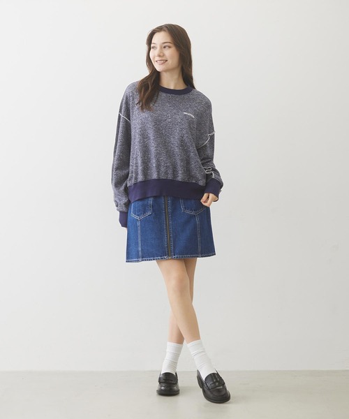 MILKFED.(ミルクフェド)の「OVERLOCK STICHED SWEAT TOP(スウェット・レディース・ネイビー/イエロー/ブルー・ONE SIZE)」の19枚目の写真