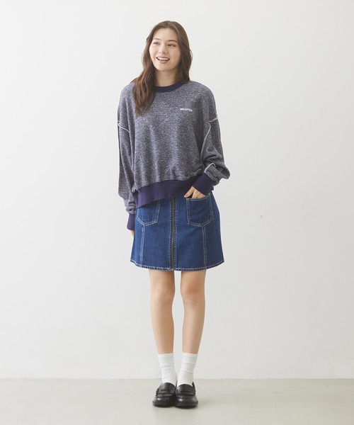 MILKFED.(ミルクフェド)の「OVERLOCK STICHED SWEAT TOP(スウェット・レディース・ネイビー/イエロー/ブルー・ONE SIZE)」の20枚目の写真