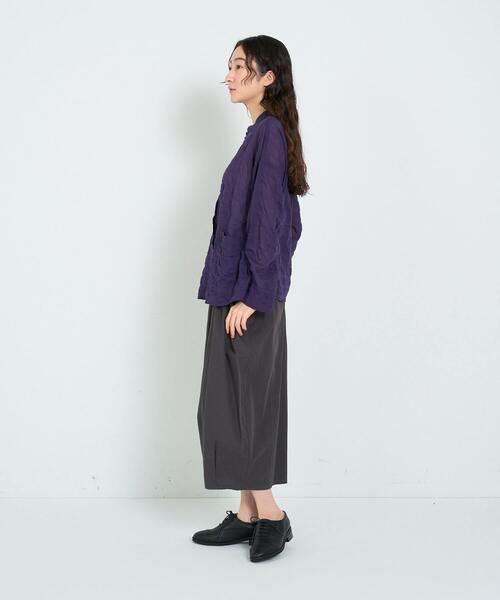 conges payes ADIEU TRISTESSE（コンジェ ペイエ アデュートリステス）の「チャイナボタンシャツジャケット（その他アウター・レディース・チェック/ネイビー/パープル・38）」の20枚目の写真