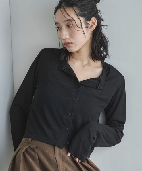 シアーリブカーディガン（カーディガン/ボレロ）｜feepur