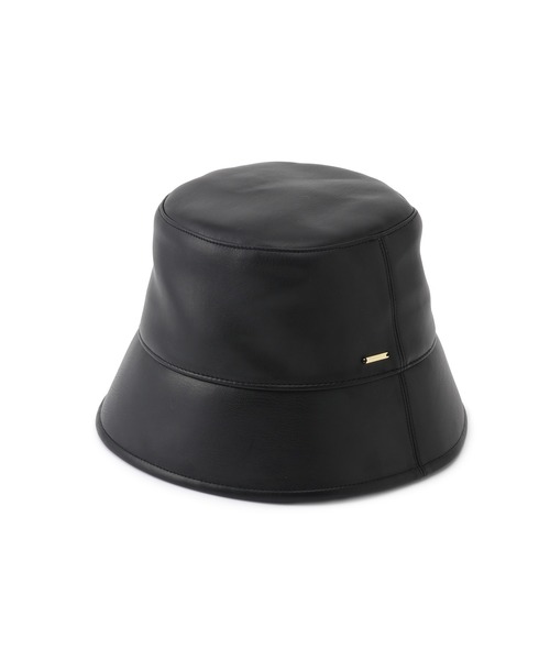 ROPE' PICNIC（ロペピクニック）の「シンセティックレザーベルハット（ハット・レディース・ブラック/キナリ・FREE）」の2枚目の写真
