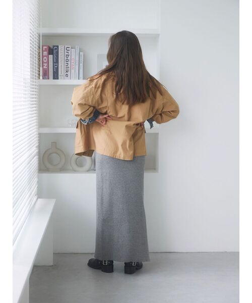 Ungrid（アングリッド）の「サイドスリットリブニットスカート（スカート・レディース・ライトグレー/パープル/グレー・FREE）」の10枚目の写真