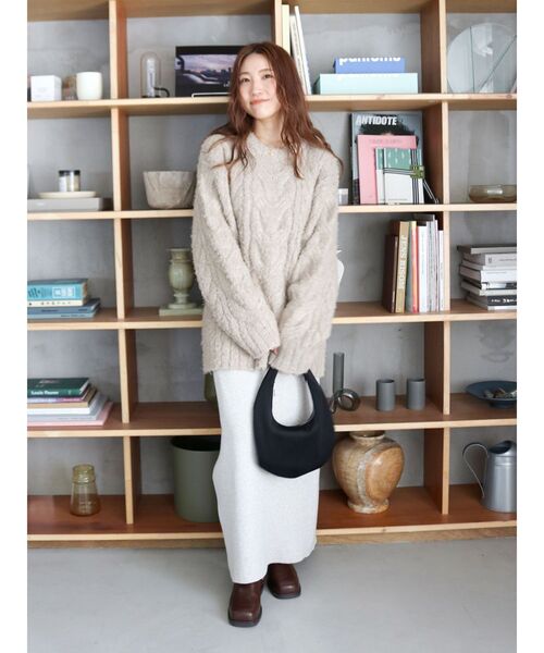 Ungrid（アングリッド）の「サイドスリットリブニットスカート（スカート・レディース・ライトグレー/パープル/グレー・FREE）」の20枚目の写真