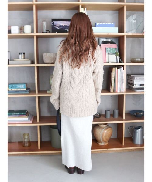 Ungrid（アングリッド）の「サイドスリットリブニットスカート（スカート・レディース・ライトグレー/パープル/グレー・FREE）」の22枚目の写真