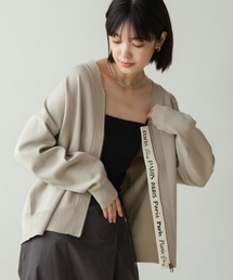 超軽量ロゴPTZIPカーディガン