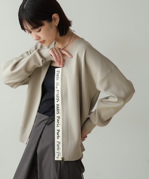 Bou Jeloud(ブージュルード)の「超軽量ロゴPTZIPカーディガン(カーディガン/ボレロ・レディース・グレイッシュベージュ/B/ピンク/A・FREE)」の21枚目の写真