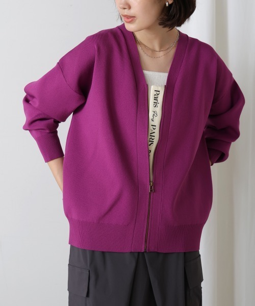 セール】超軽量ロゴPTZIPカーディガン（カーディガン/ボレロ）｜Bou