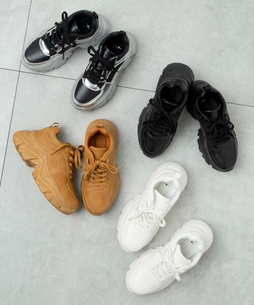 WEGO(ウィゴー)の「WEGO/厚底ボリュームダッドスニーカー(スニーカー・レディース・ホワイト/ブラック/キャメル/シルバー/その他4/その他2/その他1/サックスブルー/グレー系その他/ブラウン・LARGE/MEDIUM/SMALL/X-LARGE)」の15枚目の写真
