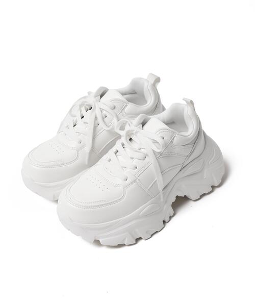 WEGO(ウィゴー)の「WEGO/厚底ボリュームダッドスニーカー(スニーカー・レディース・ホワイト/ブラック/キャメル/シルバー/その他4/その他2/その他1/サックスブルー/グレー系その他/ブラウン・LARGE/MEDIUM/SMALL/X-LARGE)」の21枚目の写真