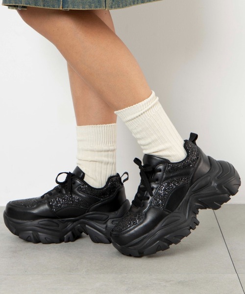 WEGO(ウィゴー)の「WEGO/厚底ボリュームダッドスニーカー(スニーカー・レディース・ホワイト/ブラック/キャメル/シルバー/その他4/その他2/その他1/サックスブルー/グレー系その他/ブラウン・LARGE/MEDIUM/SMALL/X-LARGE)」の9枚目の写真