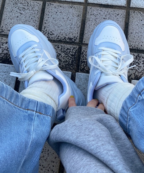 WEGO(ウィゴー)の「WEGO/厚底ボリュームダッドスニーカー(スニーカー・レディース・ホワイト/ブラック/キャメル/シルバー/その他4/その他2/その他1/サックスブルー/グレー系その他/ブラウン・LARGE/MEDIUM/SMALL/X-LARGE)」の5枚目の写真