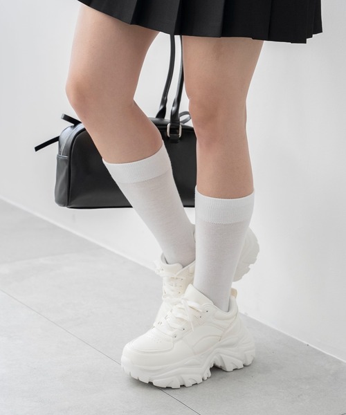 WEGO(ウィゴー)の「WEGO/厚底ボリュームダッドスニーカー(スニーカー・レディース・ホワイト/ブラック/キャメル/シルバー/その他4/その他2/その他1/サックスブルー/グレー系その他/ブラウン・LARGE/MEDIUM/SMALL/X-LARGE)」の16枚目の写真