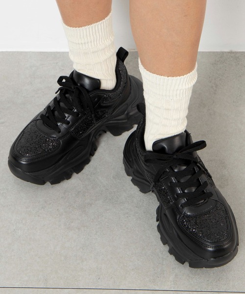 WEGO（ウィゴー）の「WEGO/厚底ボリュームダッドスニーカー（スニーカー・レディース・ホワイト/ブラック/キャメル/シルバー/その他4/その他2/その他1/サックスブルー/グレー系その他/ブラウン・LARGE/MEDIUM/SMALL/X-LARGE）」の17枚目の写真
