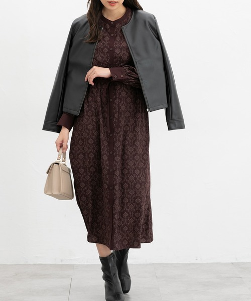 Honeys（ハニーズ）の「金具使いフラップバッグ（ハンドバッグ・レディース・ブラウン/ブラック/グレイッシュベージュ・FREE）」の8枚目の写真