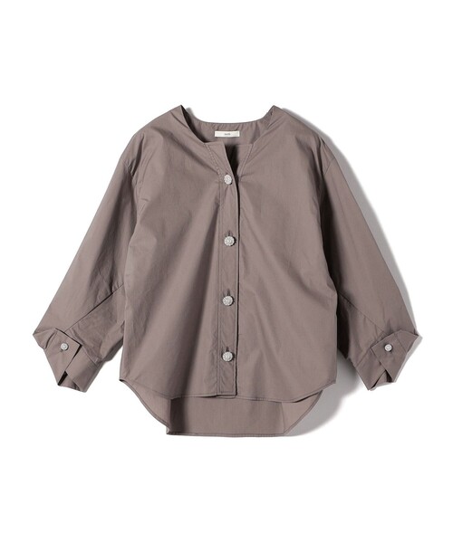 SHIPS for women / シップスウィメン 【WEB限定】 〈洗濯機可能〉タイプライター ビジュー ボタン ロングスリーブ ブラウス SHIPS｜【WEB限定】 <洗濯機可能>タイプライター ビジュー