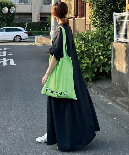 CORNERS by KR(コーナーズバイケーアール)の「【CORNERS by KR】カラーロゴトートバッグ(トートバッグ・レディース・ライム/ネイビー/パープル/オレンジ・FREE)」の9枚目の写真