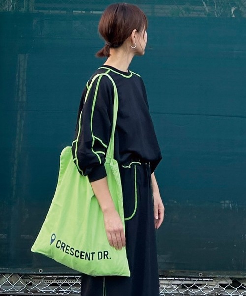 CORNERS by KR(コーナーズバイケーアール)の「【CORNERS by KR】カラーロゴトートバッグ(トートバッグ・レディース・ライム/ネイビー/パープル/オレンジ・FREE)」の10枚目の写真