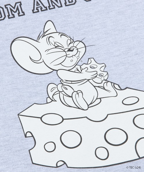 Tom&Jerry(トムアンドジェリー)の「【公式】トムとジェリー MLE<TOM and JERRY> Tシャツ タフィーとチーズ(Tシャツ/カットソー・レディース・グレー・L/M/S)」の2枚目の写真