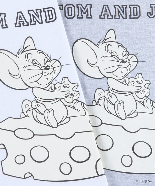 Tom&Jerry(トムアンドジェリー)の「【公式】トムとジェリー MLE<TOM and JERRY> Tシャツ タフィーとチーズ(Tシャツ/カットソー・レディース・グレー・L/M/S)」の3枚目の写真