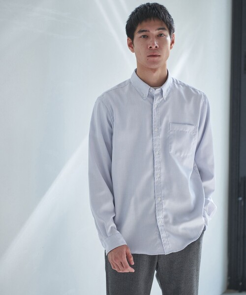 green label relaxing（グリーンレーベルリラクシング）の「オックスフォード ボタンダウンカラーシャツ -防シワ-（シャツ/ブラウス・メンズ・ライトブルー/ホワイト/ロイヤルブルー/ネイビー・S/XL/L/M）」の2枚目の写真