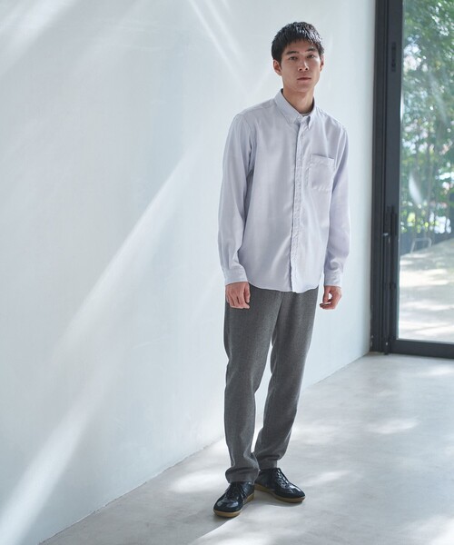 green label relaxing（グリーンレーベルリラクシング）の「オックスフォード ボタンダウンカラーシャツ -防シワ-（シャツ/ブラウス・メンズ・ライトブルー/ホワイト/ロイヤルブルー/ネイビー・S/XL/L/M）」の5枚目の写真