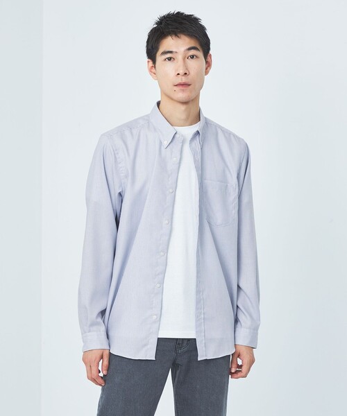 green label relaxing（グリーンレーベルリラクシング）の「オックスフォード ボタンダウンカラーシャツ -防シワ-（シャツ/ブラウス・メンズ・ライトブルー/ホワイト/ロイヤルブルー/ネイビー・S/XL/L/M）」の6枚目の写真