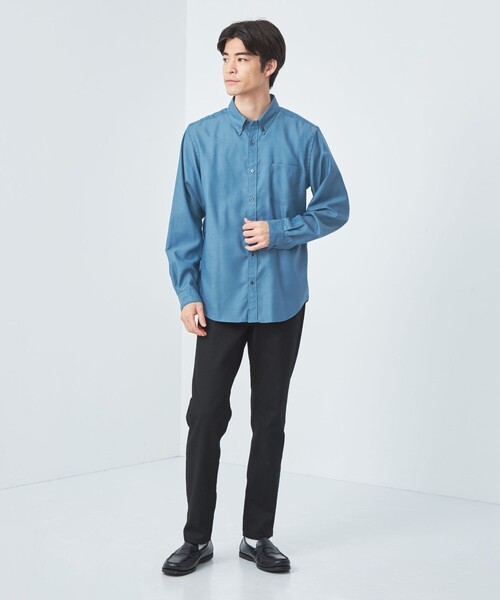 green label relaxing（グリーンレーベルリラクシング）の「オックスフォード ボタンダウンカラーシャツ -防シワ-（シャツ/ブラウス・メンズ・ライトブルー/ホワイト/ロイヤルブルー/ネイビー・S/XL/L/M）」の7枚目の写真