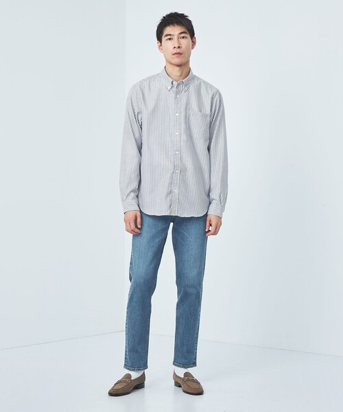 green label relaxing（グリーンレーベルリラクシング）の「オックスフォード ボタンダウンカラーシャツ -防シワ-（シャツ/ブラウス・メンズ・ライトブルー/ホワイト/ロイヤルブルー/ネイビー・S/XL/L/M）」の12枚目の写真