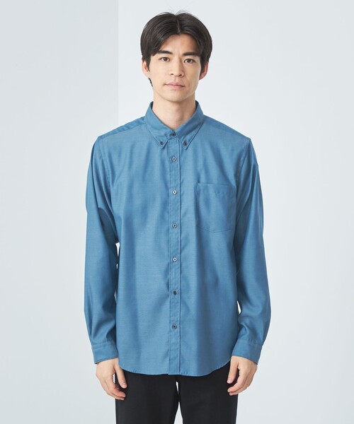 green label relaxing（グリーンレーベルリラクシング）の「オックスフォード ボタンダウンカラーシャツ -防シワ-（シャツ/ブラウス・メンズ・ライトブルー/ホワイト/ロイヤルブルー/ネイビー・S/XL/L/M）」の13枚目の写真
