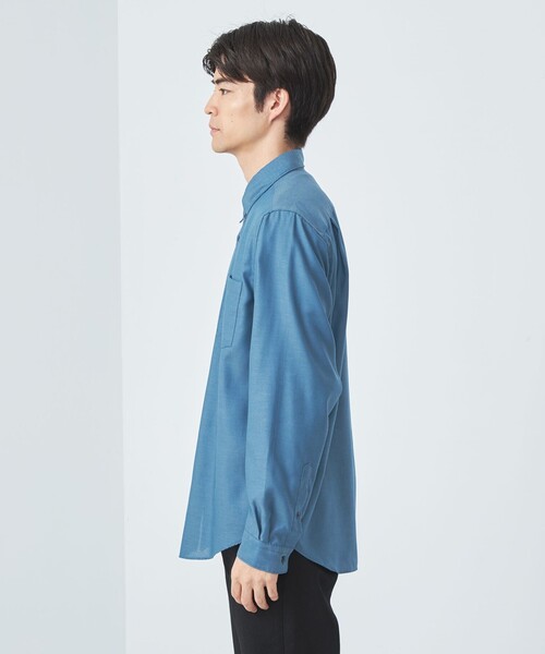 green label relaxing（グリーンレーベルリラクシング）の「オックスフォード ボタンダウンカラーシャツ -防シワ-（シャツ/ブラウス・メンズ・ライトブルー/ホワイト/ロイヤルブルー/ネイビー・S/XL/L/M）」の14枚目の写真