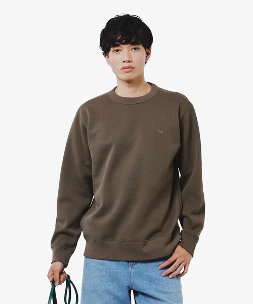 ラコステ　鹿の子ニットワントーンクルーネック ワントーンクルーネック 鹿の子ニット / 鹿の子スウェット トレーナー