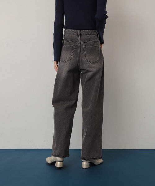 branche 1周年記念アイテム デニムパンツ 3色/4サイズ展開】ハートプリントボックスワイドデニムパンツ