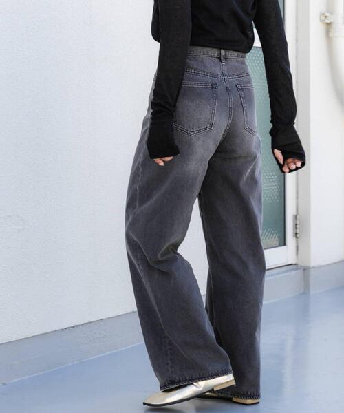 SENSE OF PLACE by URBAN RESEARCH（センスオブプレイスバイアーバンリサーチ）の「『WEB/一部店舗限定』ワイドデニム（デニムパンツ・レディース・グレー/ライトインディゴブルー/ワンウォッシュ・SMALL/MEDIUM）」の10枚目の写真