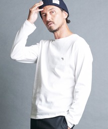 ORGANIC CTN EMBROIDERY PULL OVER L/S:オーガニックコットン 刺繍入り プルオーバー ロングスリーブ