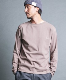 ORGANIC CTN EMBROIDERY PULL OVER L/S:オーガニックコットン 刺繍入り プルオーバー ロングスリーブ