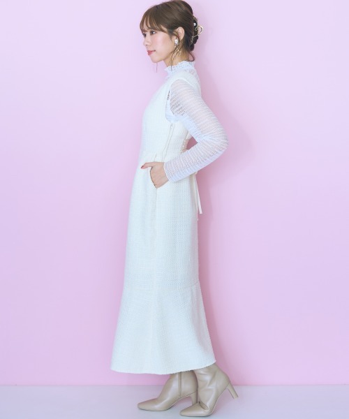 marun(マルン)の「<大きいサイズ> レーストップス marun(Tシャツ/カットソー・レディース・ピンク/オフホワイト/ブラック・4L/3L/LL/L/5L)」の11枚目の写真