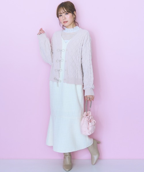 marun(マルン)の「<大きいサイズ> レーストップス marun(Tシャツ/カットソー・レディース・ピンク/オフホワイト/ブラック・4L/3L/LL/L/5L)」の13枚目の写真