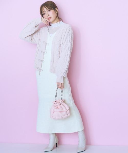 marun(マルン)の「<大きいサイズ> レーストップス marun(Tシャツ/カットソー・レディース・ピンク/オフホワイト/ブラック・4L/3L/LL/L/5L)」の14枚目の写真