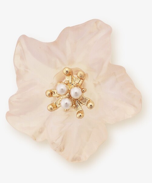 Afternoon Tea(アフタヌーンティー)の「フラワーイヤリング(イヤリング・レディース・ピンク/オフホワイト・ONE SIZE)」の3枚目の写真