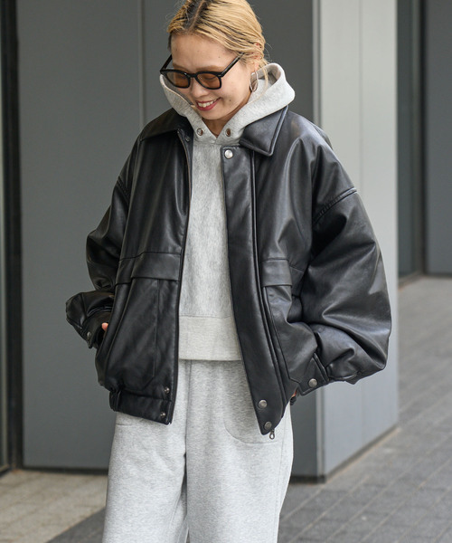 OUTDOOR PRODUCTS（アウトドアプロダクツ）の「フェイクレザーブルゾン