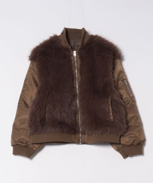 MAISON BREEZE reveur(メゾンブリーズレヴール)の「【MAISON BREEZE reveur】ファーシャギーMA-1 ブルゾン 224016 trc(MA-1・レディース・ブラック/チャコールグレー/カーキ/ブラウン・FREE)」の21枚目の写真