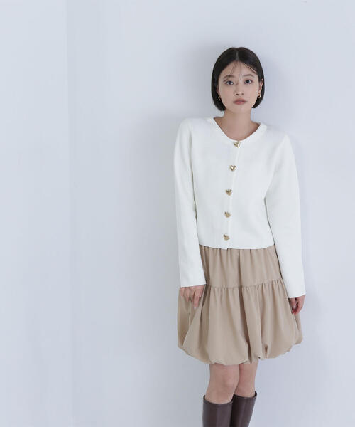 NATURAL BEAUTY BASIC（ナチュラルビューティーベーシック）の「◇バルーンミニスカート（スカート・レディース・ブラック/オフホワイト/ベージュ・SMALL/MEDIUM）」の16枚目の写真