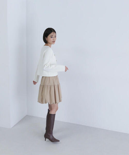 NATURAL BEAUTY BASIC（ナチュラルビューティーベーシック）の「◇バルーンミニスカート（スカート・レディース・ブラック/オフホワイト/ベージュ・SMALL/MEDIUM）」の17枚目の写真